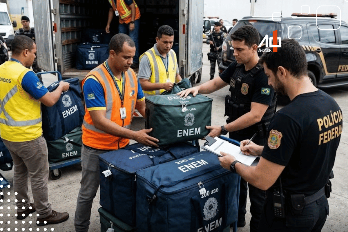 Enem 2026 começa a ser preparado meses antes e questões viajam com escolta da Polícia Federal